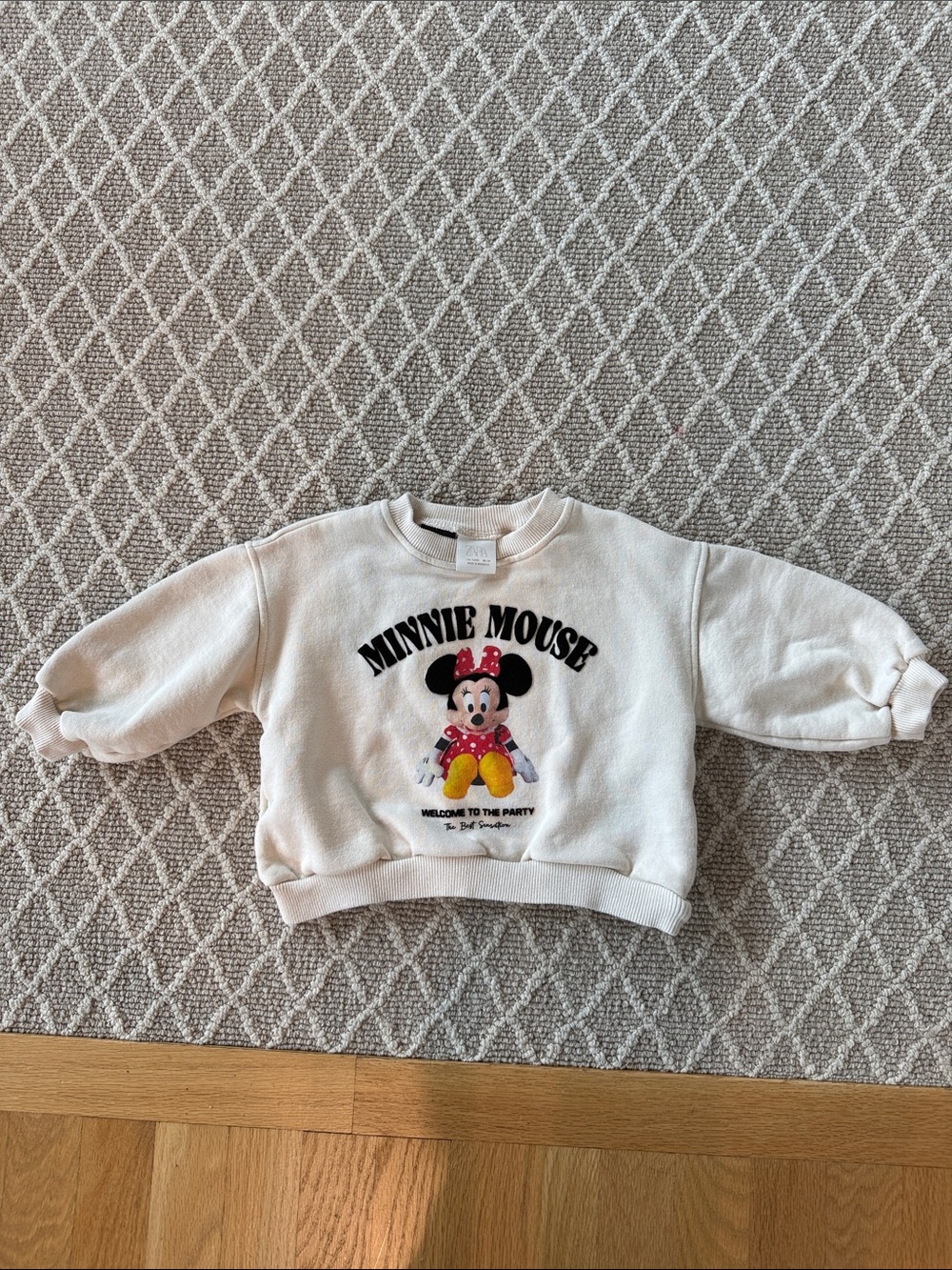 Zara Minnie Mouse Cream Kids Sweatshirt